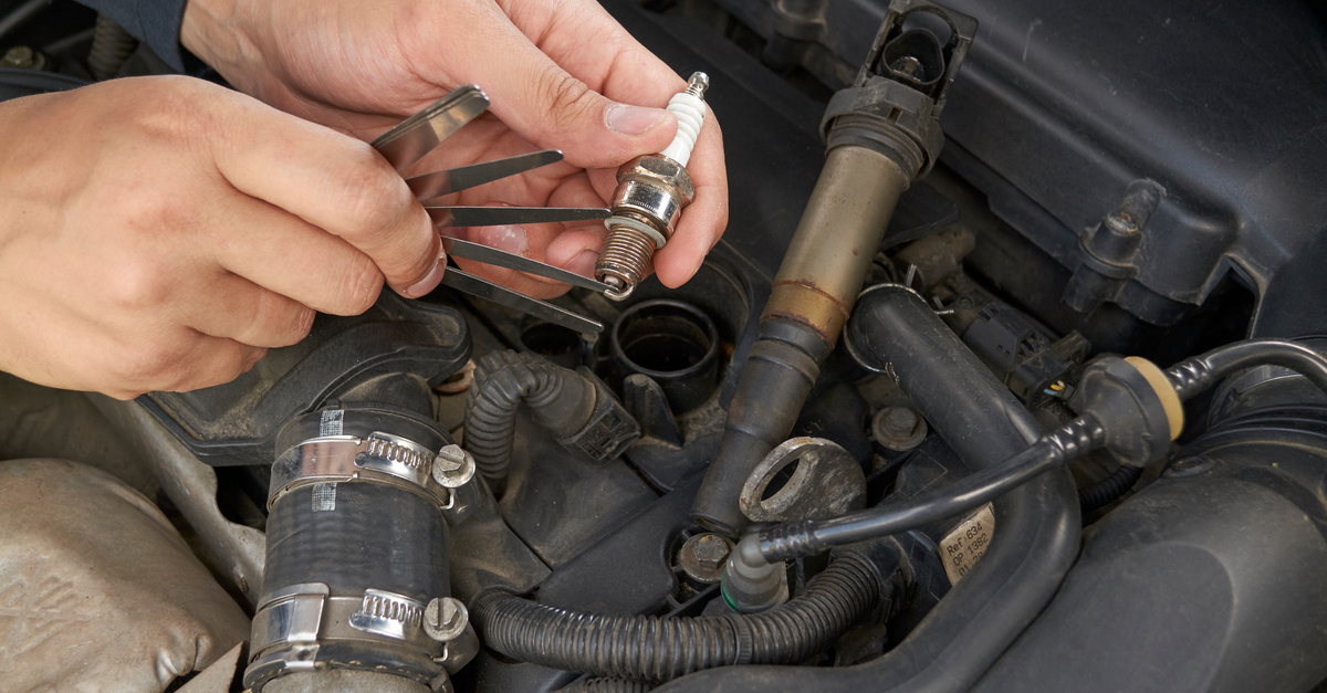 PARTS OF SPARK PLUG BROKEN DOWN